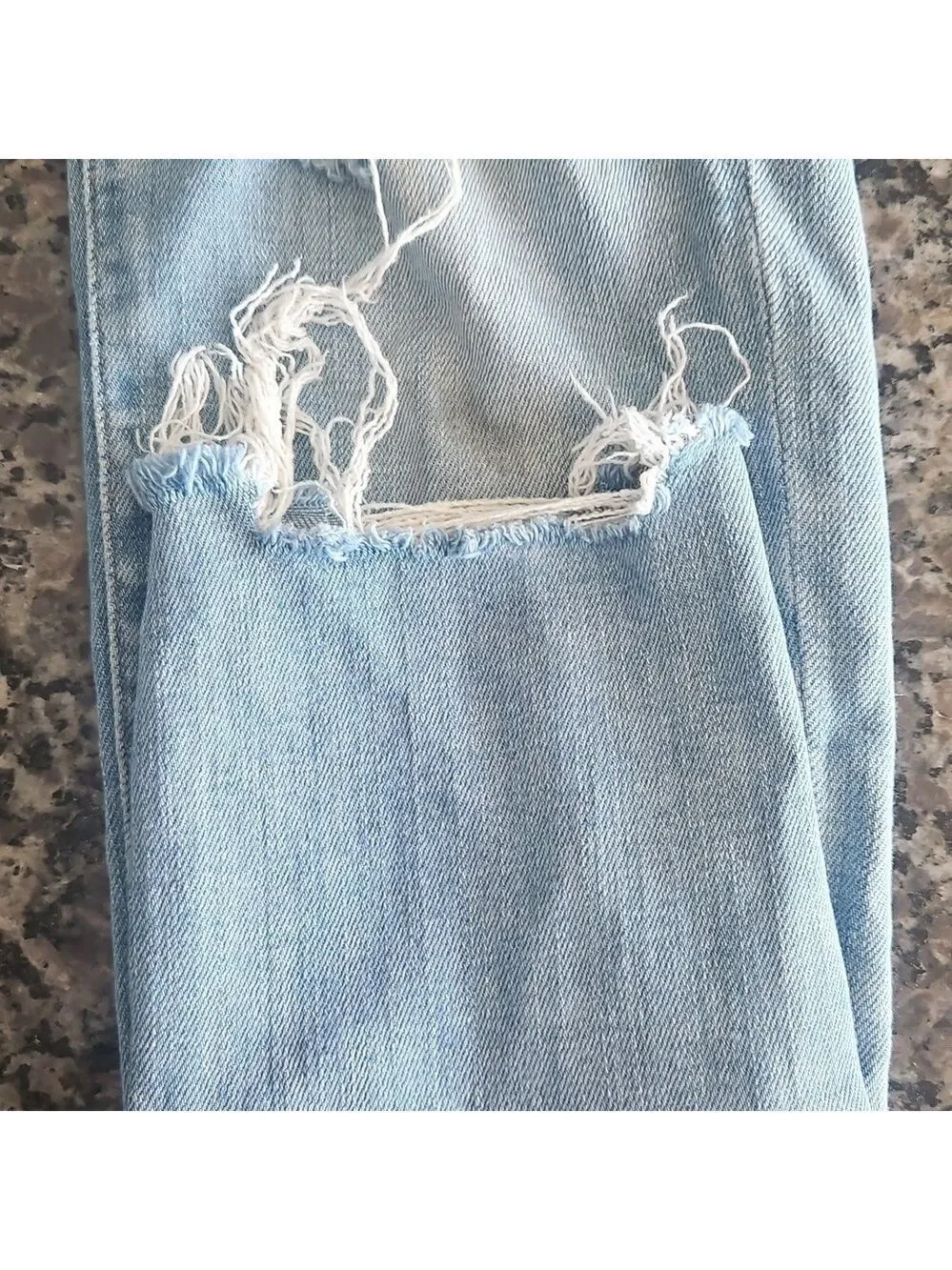 Polo Ralph Lauren Tompkins Skinny Jeans Distressed Light Blue Size 26